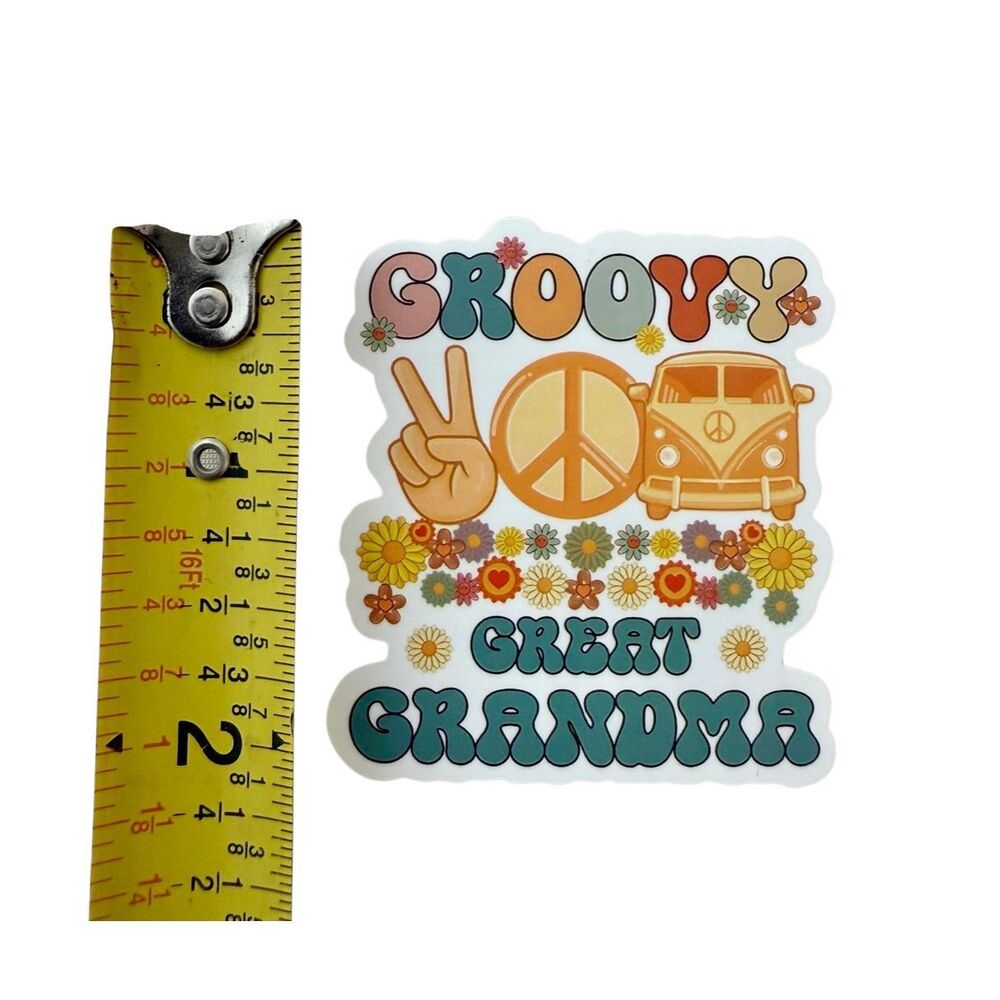 ⚪️ “ Groovy Great Grandma” Vinyl Sticker Decal NEW